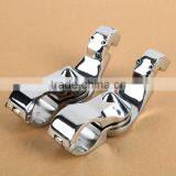 Universal 32mm 1.25" Short Angled Adjustable Highway Peg Mount Kit For Har-ley thumbnail-2