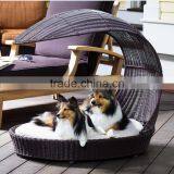 Newest Luxury Dog Pet Furniture Unique Resin Wicker Large Dog Beds