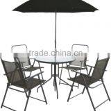 6pcs metal garden furniture set with round table