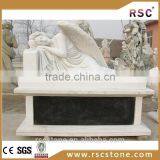 Cheap Cemetery White Granite Angel Tombstone thumbnail-1