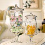 Goblet Decorative Glass Candy Jars With Lid thumbnail-1