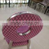 Luxury Stainless Steel Wedding Chair Pink Color Funiture thumbnail-4