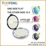 Led Light Magnifying Cosmetic Mirror/led Light Makeup Mirror/LED Princess Mirror/LED Pocket Mirror&mini Mirror&compact Mirror thumbnail-3