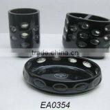 EA0354 Trendy Black Bathroom Accessory Set Wholesale thumbnail-1