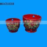 Red Ceramic High Quality Lanterns for Candles thumbnail-1