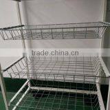 Kitchen Metal Basket Dipaly Rack Vegatable and Friuit Storage Trolley thumbnail-3