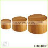 Bamboo Multifuctional Storage Canister Food Riser Homex-BSCI Factory thumbnail-1