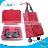 Wheels Polyester Light Weight Convenient Euro Foldable Travel Trolley Bag thumbnail-1