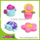 4PCS New Product Baby Flower Rubber Turtle Bath Toy thumbnail-1