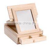 Wooden Makeup Organizer Box Cosmetic Case thumbnail-2