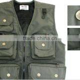 Men's Plus Size Fishing Jacket Vest and Outdoor Casual Multi-pocket Waistcoat Men Hot Sale