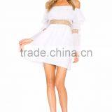 Smart Lady Elegant Dress New Design Woman White Dress thumbnail-1