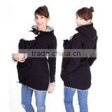 3 in 1 Multifunctional Baby and Mother Carriers Maternity Kangaroo Fleece Jacket Winter Hoodie Coat thumbnail-3