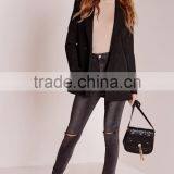 Best Selling Ladies Black Woven Formal Blazer Wholesale thumbnail-4