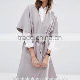 New Arrival High Quality Ladies Long Fashion Duster Coat Customized thumbnail-3