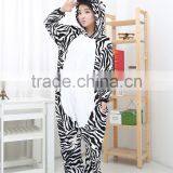 Flannel Cartoon Adult Animal Jumpsuit Animal Pajamas Jumpsuit Zebra Design thumbnail-1