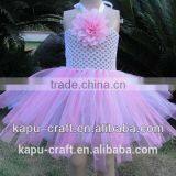Handmade Crochet Purple Girl Tutu Dress Ankle Length Princess Dresses thumbnail-3