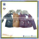 New Design Lady Leather Coat With Fur Collar thumbnail-1