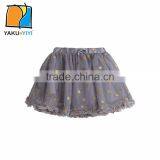 YAKUYIYI Hot Sale Girl Grey Star Print Mesh Overlay Princess Skirts for Wholesale thumbnail-1