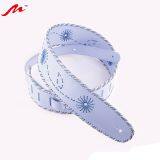 New Design Wholesale Leather Guitar Strap With Stitching Handmade Flower Pattern thumbnail-3