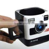 Retro Camera Photomug,Mustard Photo Mug