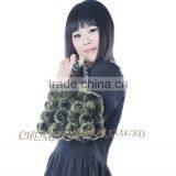 CX-H-13B Fashion Cheap Genuine Rex Rabbit Fur Beautiful Woman Hand Bag thumbnail-1