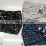 Fashion Hot Popular Crochet Acrylic Knitted Headband With Jewelry thumbnail-4