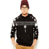 Bulk Stylish Hoody Sweatshirt Star Print Sleeve Cheap Black Hoodies thumbnail-1