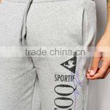 Retro Grey Custom Logo Printed Joggers Wholesale Sweatpants Mens thumbnail-3