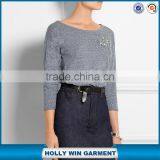 Women Cotton 3/4 Sleeve t Shirt Wholesale thumbnail-1