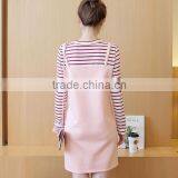 Zm51261a China Wholesale Maternity Clothing Stripe Long Sleeve Woman Maternity t Shirt thumbnail-4