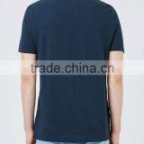 Navy Blue Blank Mens t Shirts Soft Breathable Cotton T-shirt Custom Summer Wear for Wholesale thumbnail-3