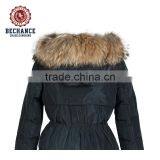 Womens Faux Fur Coat Long Down Coat With Fur thumbnail-5