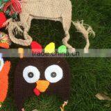 Multicolor Baby Hat for Holiday Owl Hat Cap With Ear Flap Animal Style Infant Toddler Holiday Handmade Hat For Girls and Boys thumbnail-6