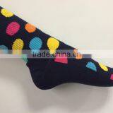 Mid-calf Teen Girl Colorful Dot Jacquard Full Terry Crew Fashion Tube Socks Women thumbnail-3