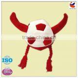EN71 Carnival Hat Red Horn Football Hat With Braids thumbnail-1