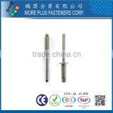 Made in Taiwan Steel Stainless Steel Copper Color Pop Special DIN 7337 Blind Flat Head Rivet thumbnail-3