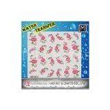 Eco Creative Pink Flower Water Transfer Printing Paper Finger Nail Art Stickers Decals thumbnail-1