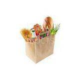 Eco Friendly Food Loading Brown Handled Paper Bags For Fast Food Restaurant