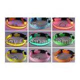 White Red Purple LED Illuminated Collars Controled By The Button / Pet Accessories