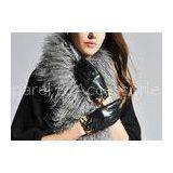 Unique Style Fashion Short Women Genuine Leather Gloves With Leopard Print Pig Suede thumbnail-1