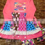 Top Quality Cute Little Gril Beautiful Floral Lace Boutique Dress thumbnail-3