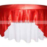 Wedding and Banquet Satin Table Overlay and Polyester Table Linens