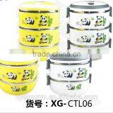Panda Stainless Steel Lunch Box /ynxn 3 Layer Panda Stainless Steel Sealed Thermal Insulation Lunch Box/ Fancy Dinnerware