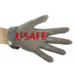 Cut resistant level 5 steel finger butcher glove /kitchen glove