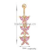 Skull Belly Ring Fake Button Big Fashion Crystal Piercing Jewelry thumbnail-3