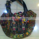 Tribal Ethnic Bags With Embroidery, Tassels, Pom-pom and Coin thumbnail-1
