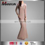 Modern Baju Kurung Long Sleeves Dress Beautiful Islamic Wear Muslim Women Suits thumbnail-1
