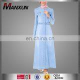 Cosy Denim Muslim Dress Isalmic Jean Clothing New Style Dubai Abaya thumbnail-1
