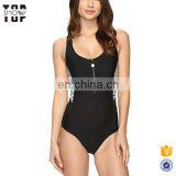 China Suppliers High Cut Leg Front Zip Swimwear One Piece Woman thumbnail-1